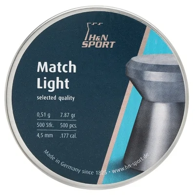 Puli pnevmaticheskie H&N Match Light k.4,5mm 0,51g (500sht)